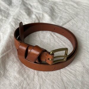 Madewell skinny brown leather belt